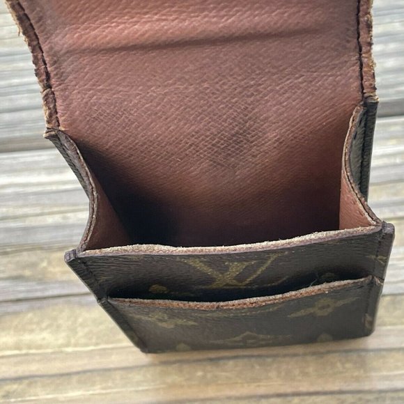 Louis Vuitton Monogram Cigarette Tobacco Case Brown Made in France Authentic LV - Picture 8 of 12